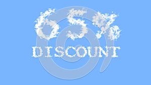65% discount cloud text effect sky isolated background