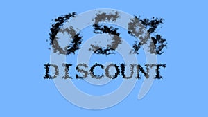 65% discount smoke text effect sky isolated background