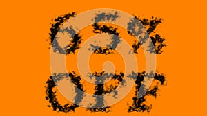 65% Off smoke text effect orange isolated background