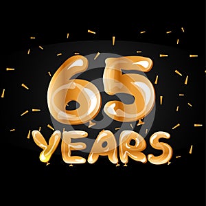 65 years golden anniversary logo