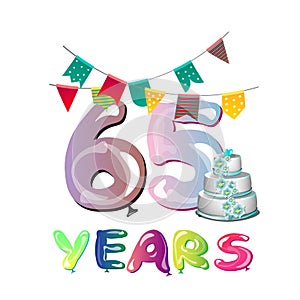 65th Anniversary celebration logo design