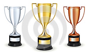 665_ Vector gold, silver and bronze winners cup