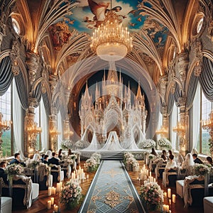 69 Fairytale castle wedding_ The ceremony takes place in a rea