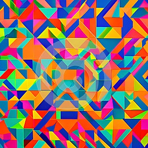 696 Geometric Abstract Shapes: A modern and geometric background featuring abstract geometric shapes in vibrant and harmonious c