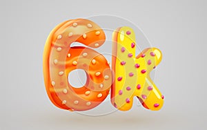 6k or 6000 followers donut dessert sign. Social media friends, followers. Thank you. Celebrate of subscribers or