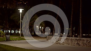 6k Night footage Miami Beach after curfew Coronavirus Covid 19 pandemic
