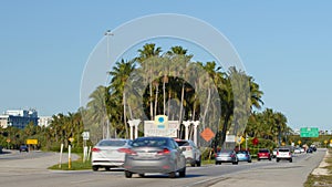 6k Welcome to Miami Beach sign Julia Tuttle Causeway