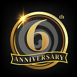 6th golden anniversary logo