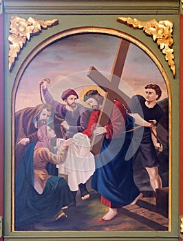 6th Stations of the Cross, Veronica wipes the face of Jesus