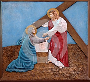 6th Stations of the Cross, Veronica wipes the face of Jesus