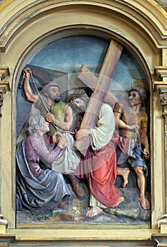 6th Stations of the Cross, Veronica wipes the face of Jesus, Saint John the Baptist church in Zagreb