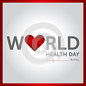 7 april world health day concept design vector illustration