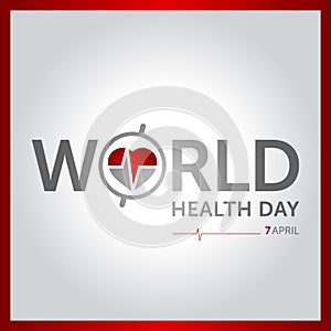 7 april world health day concept design vector illustration