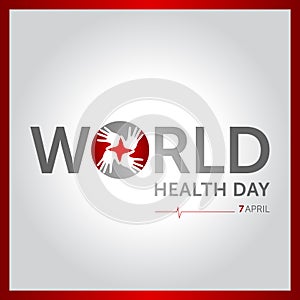 7 april world health day concept design vector illustration