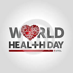 7 april world health day concept design vector illustration