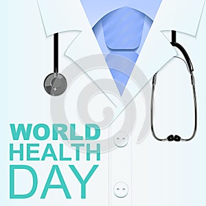 7 April World Health Day. Text for greeting card