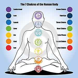 7 chakras of the Human body