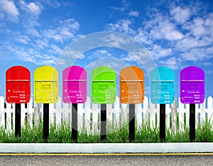 7 color postbox