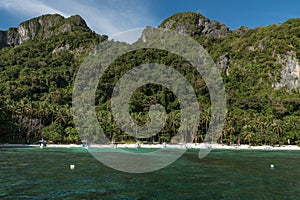 7 Commando Beach in El Nido, Palawan, Philippines. Sightseeing place, Tour A island.