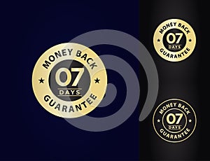 7 days, one week money back guarantee, golden stamp