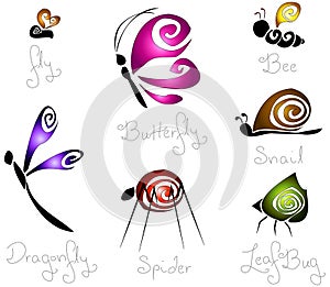 7 Different Concept Stylized Insects