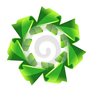 7 green recycling arrows