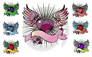 7 tattoo style emblem