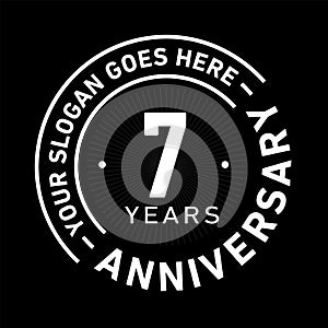 7 Years Anniversary Celebration Design Template. Anniversary vector and illustration. Seven years logo.