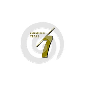 7 Years Anniversary Celebration Vector Template Design Illustration