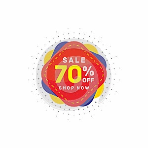 70% Big sale special , Sale banner template design. Super Sale, end of season special offer banner. vector illustration.