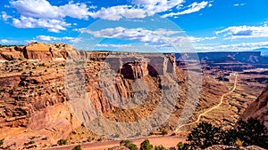 The 70+ Mile rugged White Rim Road in Canyonlands National Park, Utah, United States