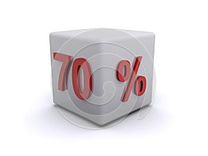 70 percent block or cube