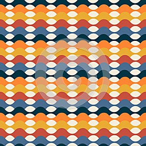 70\'s classic retro background seamless illustration Shape