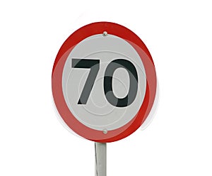 70km speed sign