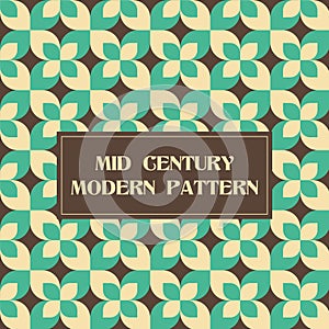 70s mid century modern seamless pattern. Retro background for textile design in retro style