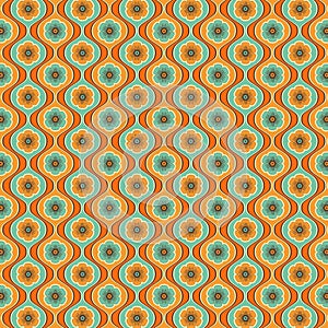 70s Style Mid Century Retro Floral Pattern