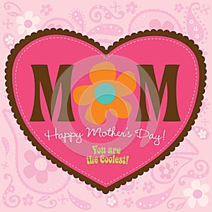 70s Style Mothers Day Card