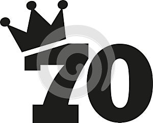 70th Birthday number crown