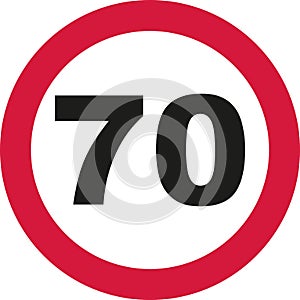 70th Birthday - traffic sign