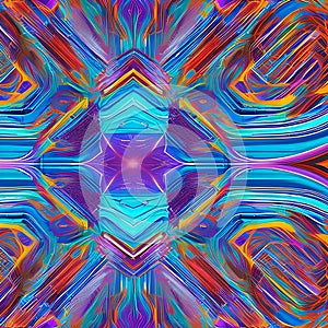 710 Digital Abstract Patterns: A futuristic and abstract background featuring digital abstract patterns in vibrant and mesmerizi