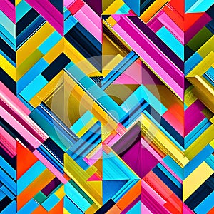 716 Geometric Abstract Lines: A modern and geometric background featuring abstract geometric lines in vibrant and harmonious col