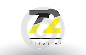 72 Black and Yellow Number Logo Design.