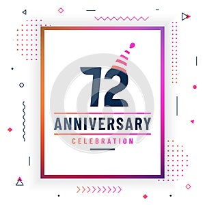 72 years anniversary greetings card, 72 anniversary celebration background free vector