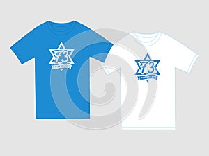 73 years Israel Independence Day, magen David for t-shirt design