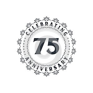 75 anniversary celebration, Greetings card for 75 years anniversary