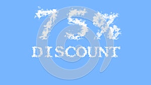 75% discount cloud text effect sky isolated background
