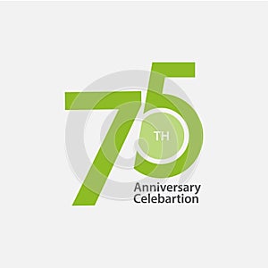 75 th Anniversary Celebration Vector Template Design Illustration