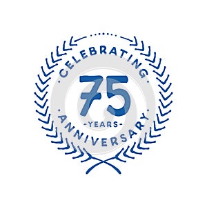 75 years design template. 75th vector and illustration