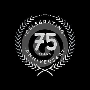 75 years design template. 75th vector and illustration