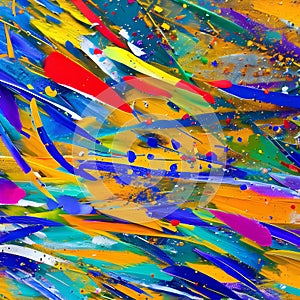 757 Abstract Acrylic Splatters: An artistic and expressive background featuring abstract acrylic splatters in bold and vibrant c